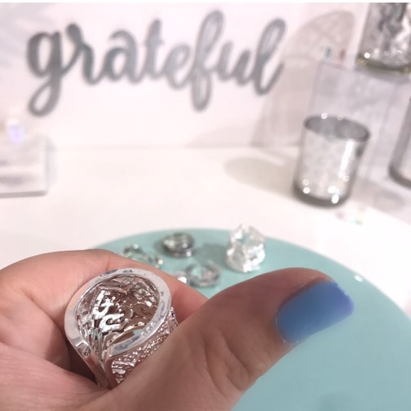 NEW!💙💎SILVER PLATED!💎💙STATEMENT CUFF RING OPEN - Picture 6 of 8